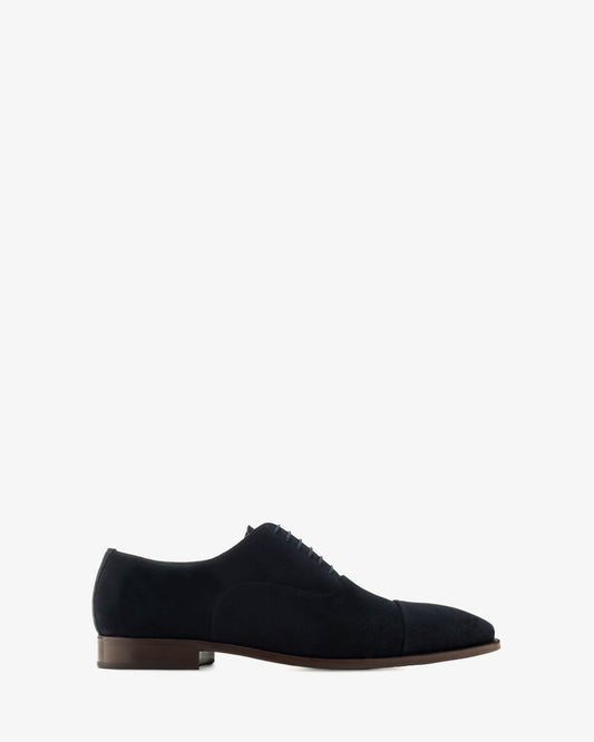 Zapato de vestir en serraje marino
