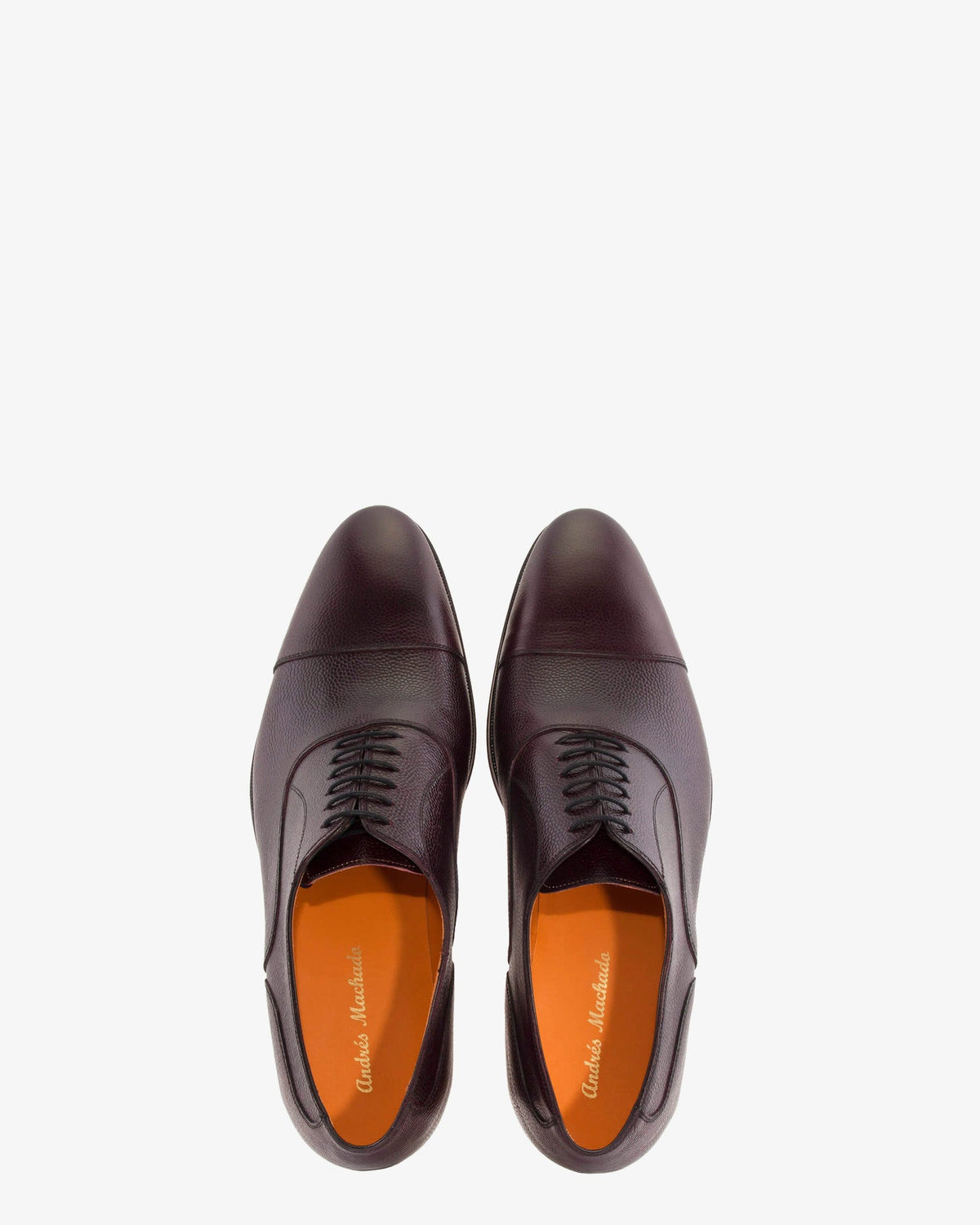 Oxford style Shoes in Burgundy-Brown Leather