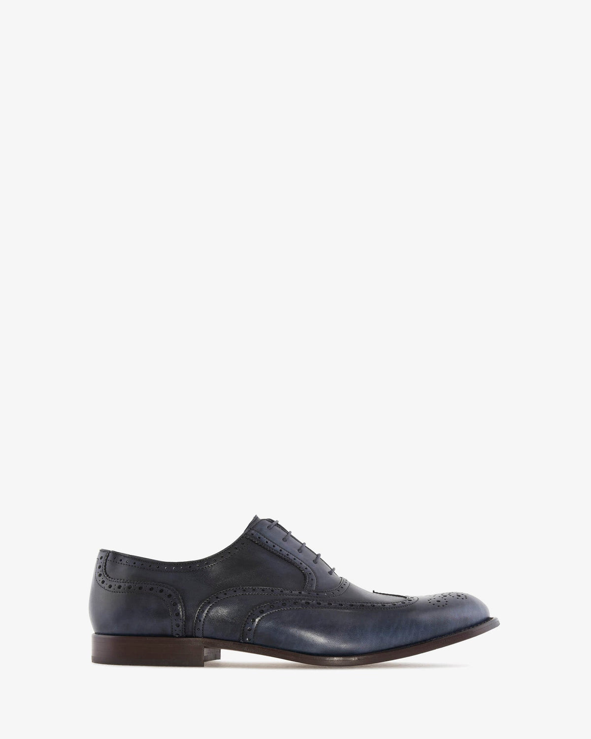 Men's Oxford Shoes in Blue Leather