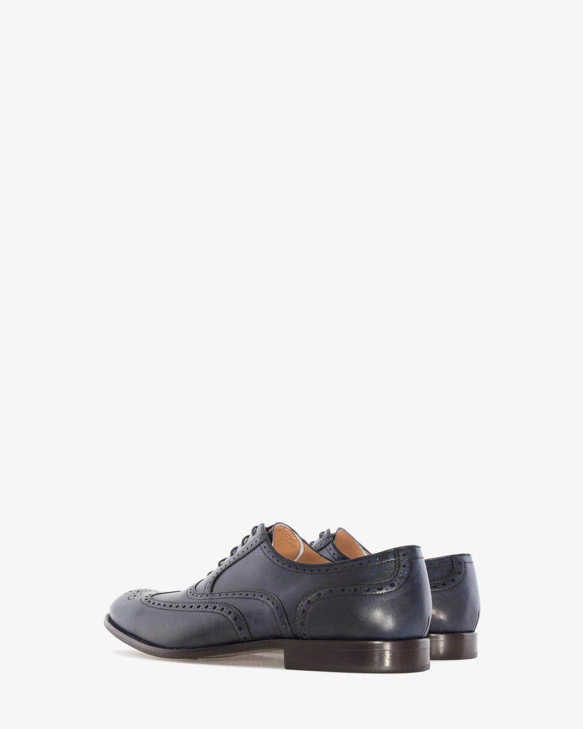 Men's Oxford Shoes in Blue Leather