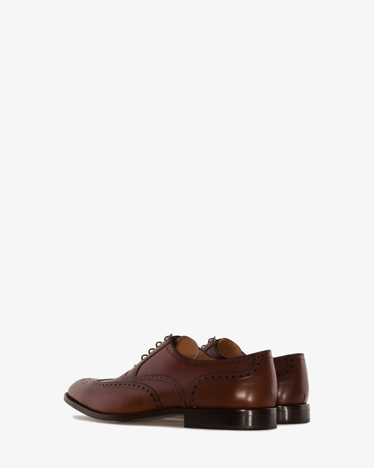 Men's oxford-style shoe in mahogany leather