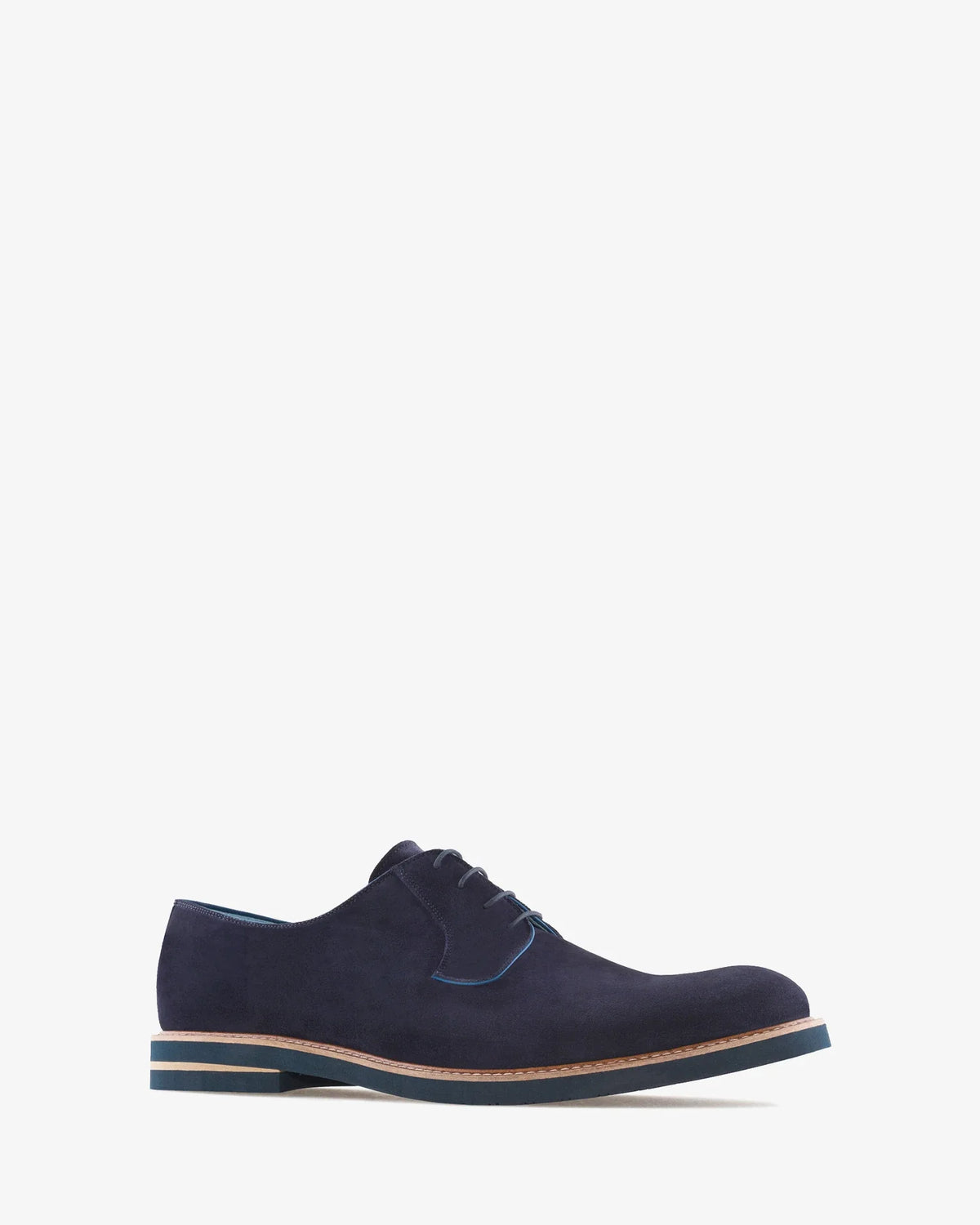 Oxford Shoes in Blue Split Leather