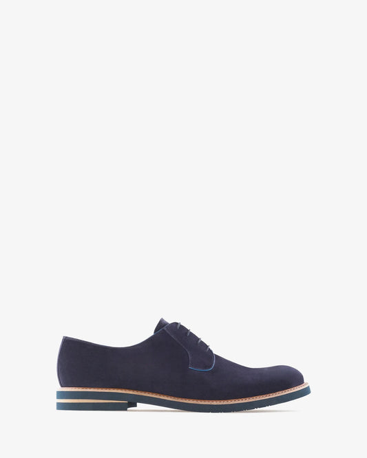 Zapatos oxford serraje azul