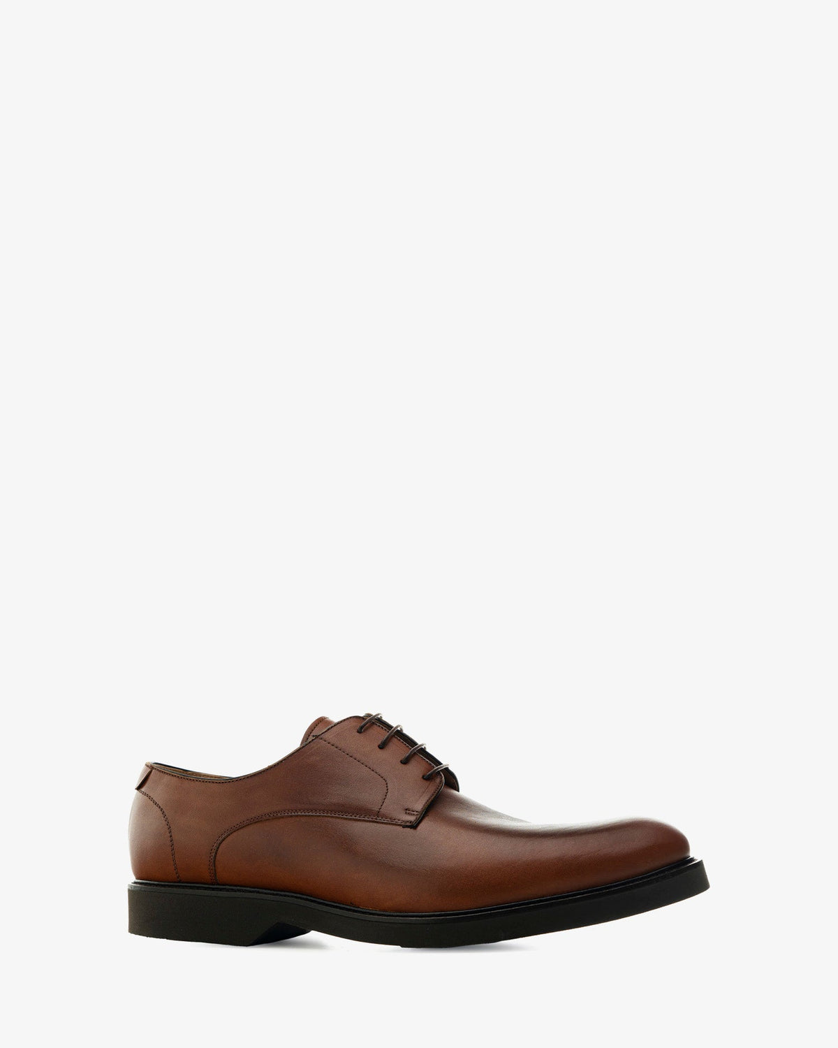 Zapatos estilo oxford en cuero de color caoba