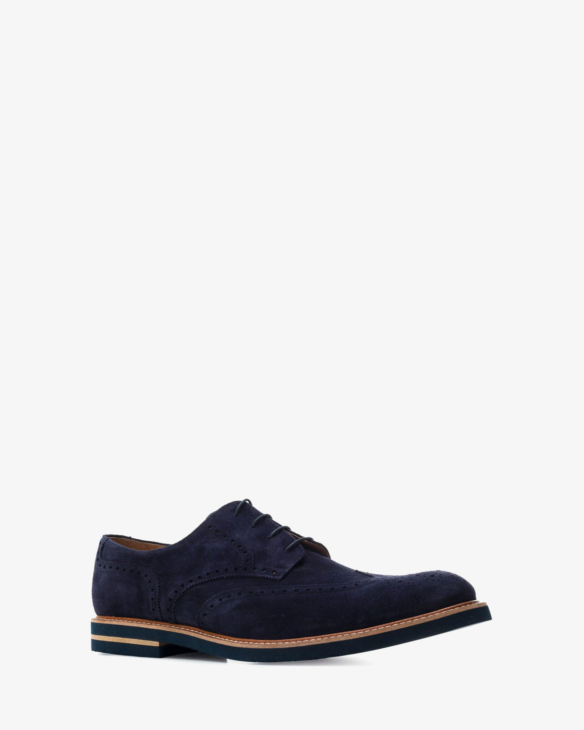 Navy suede oxford style shoes