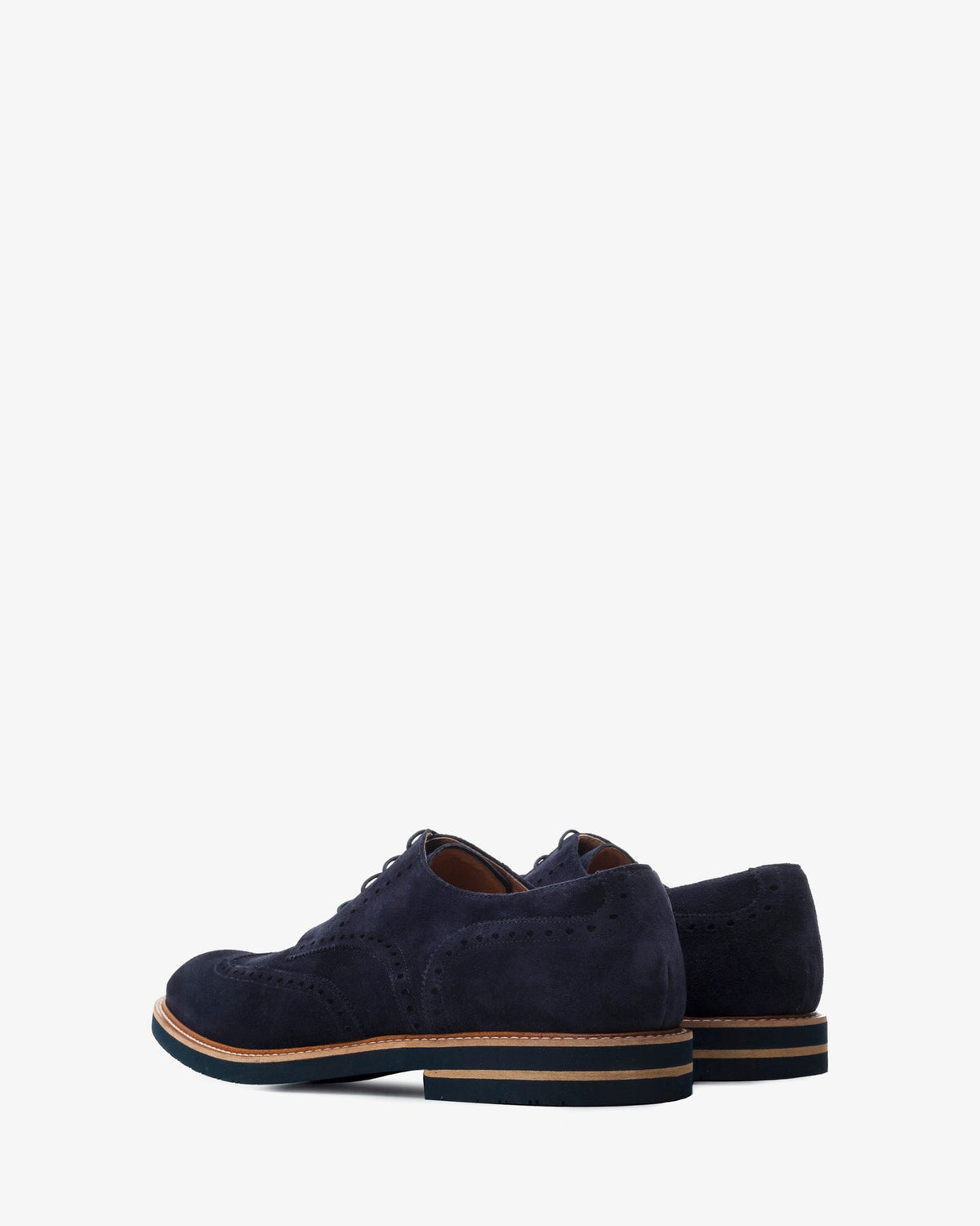 Navy suede oxford style shoes