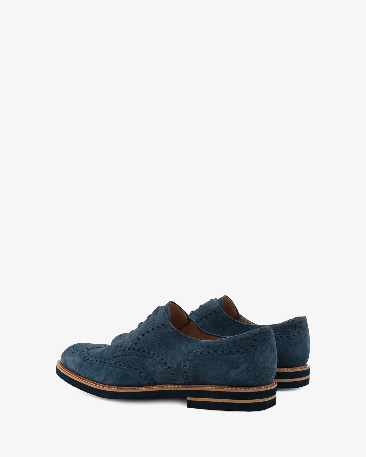 Zapatos estilo oxford serraje azul