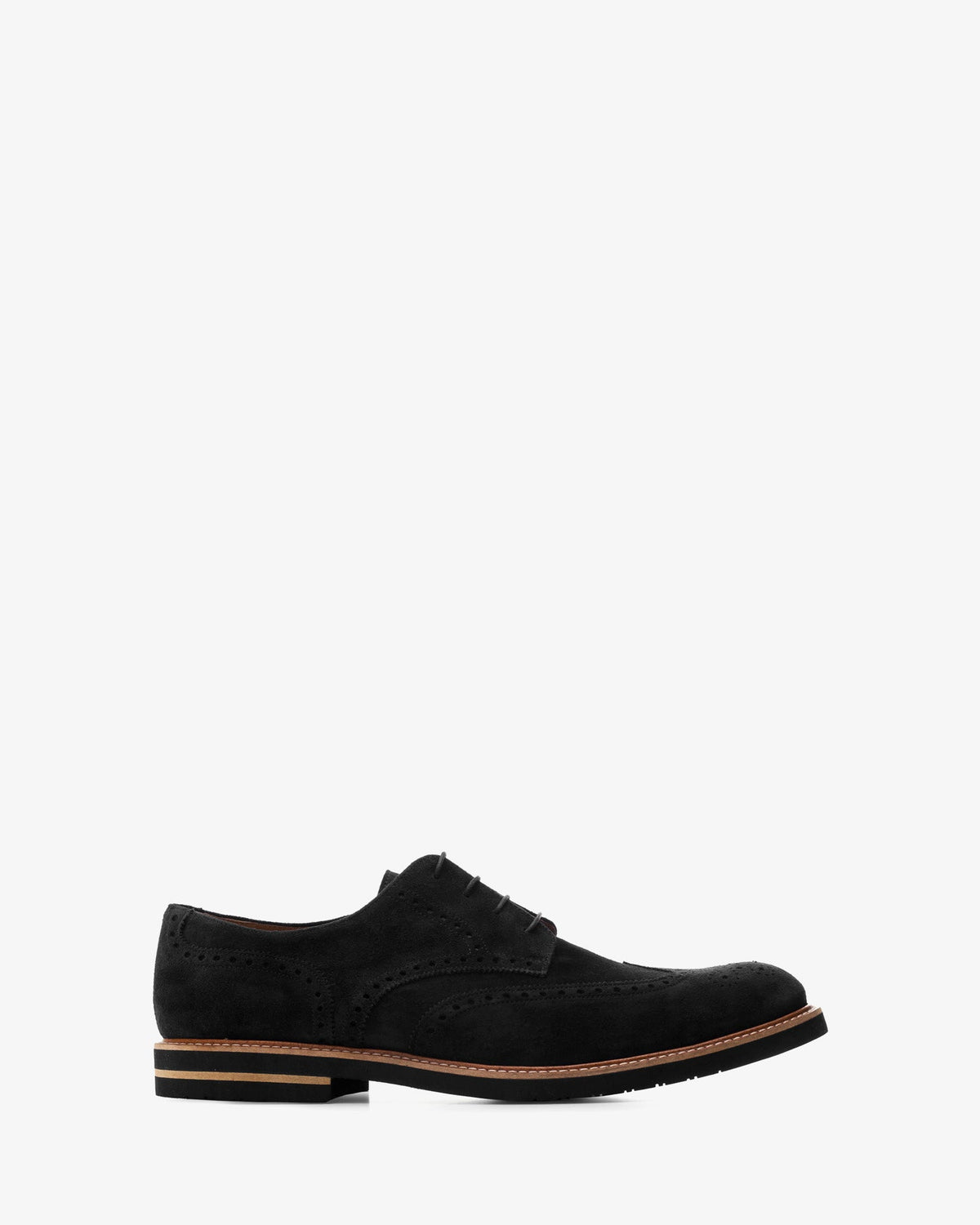 Black suede oxford style shoes