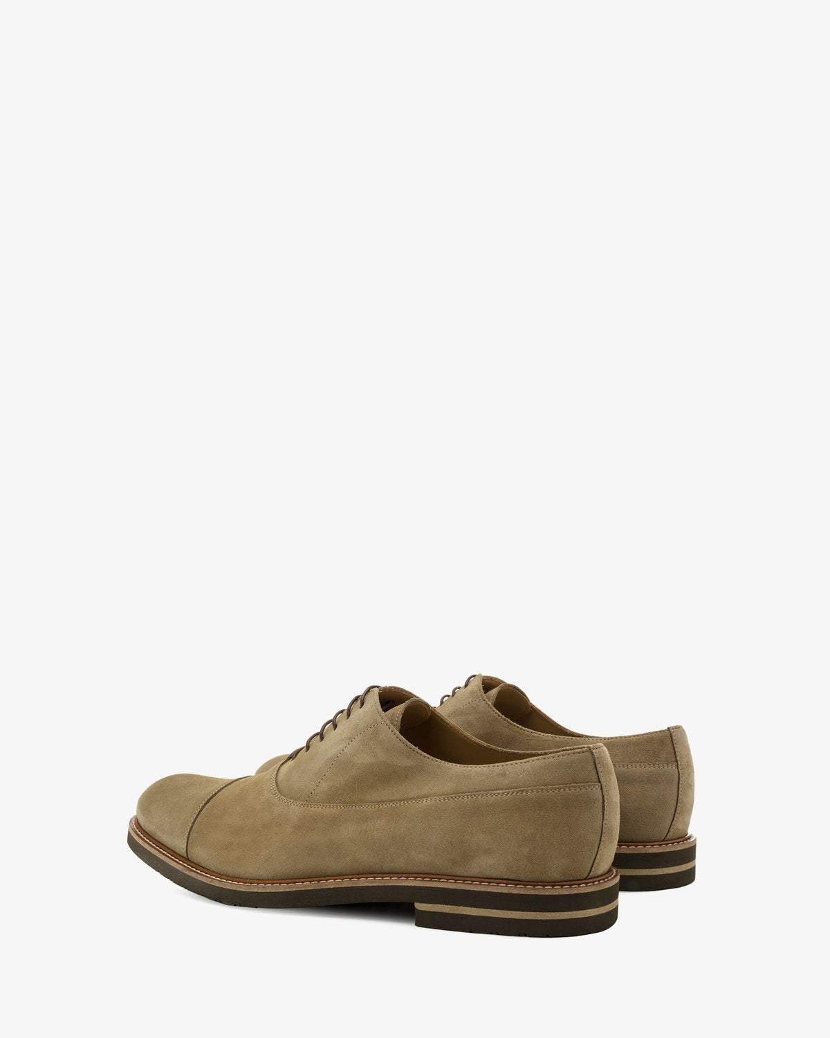 Beige suede blucher shoes