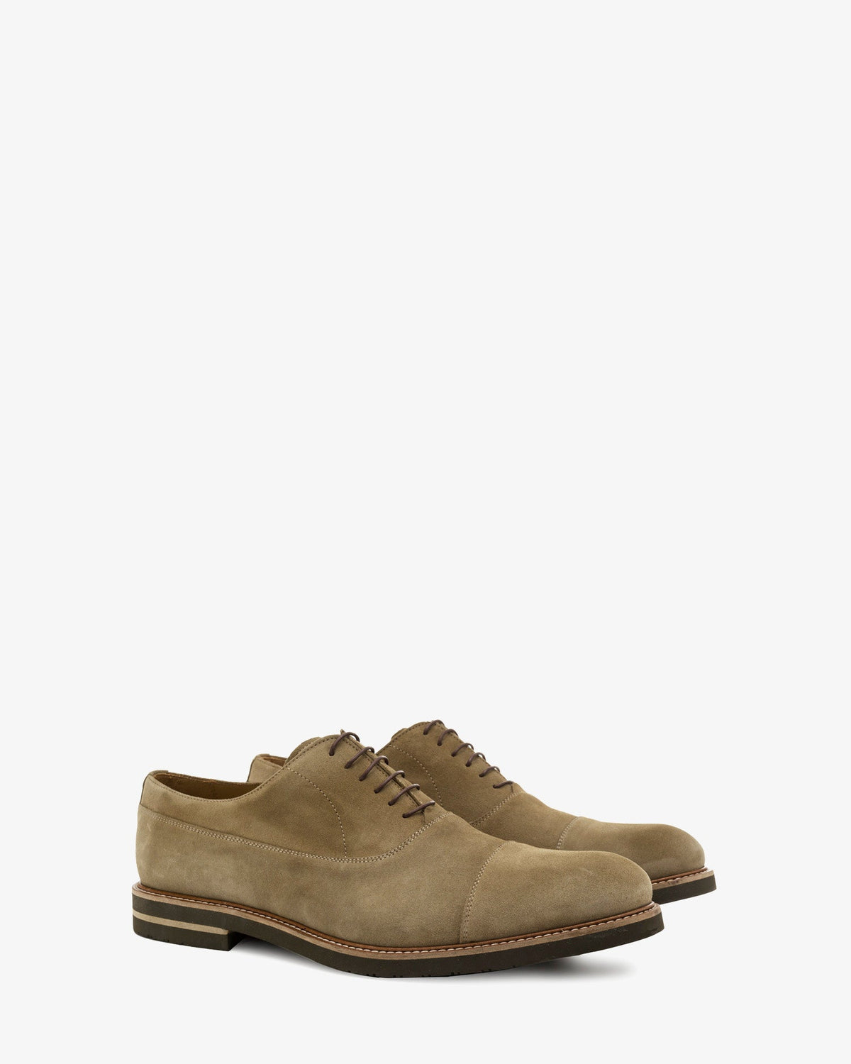 Beige suede blucher shoes