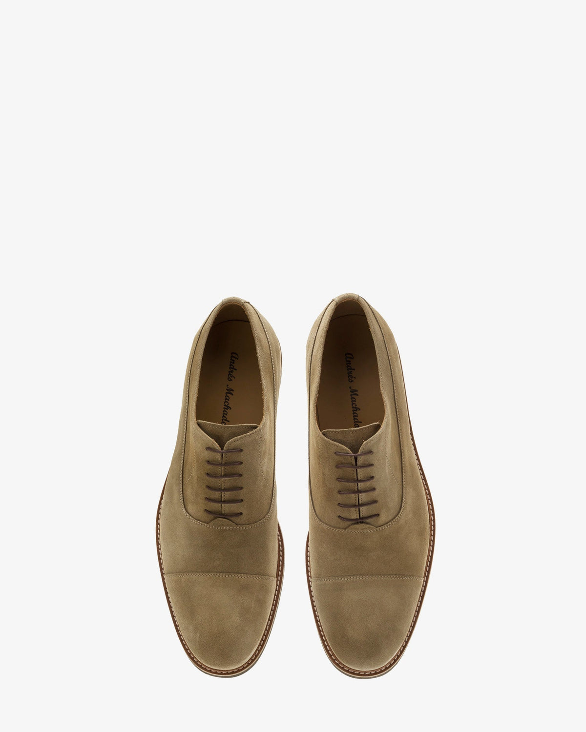 Beige suede blucher shoes