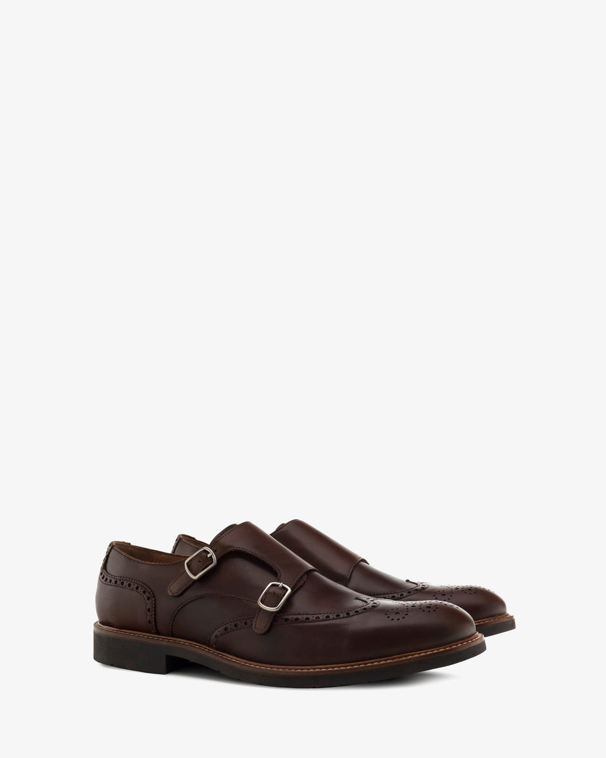 Zapato monk piel marron