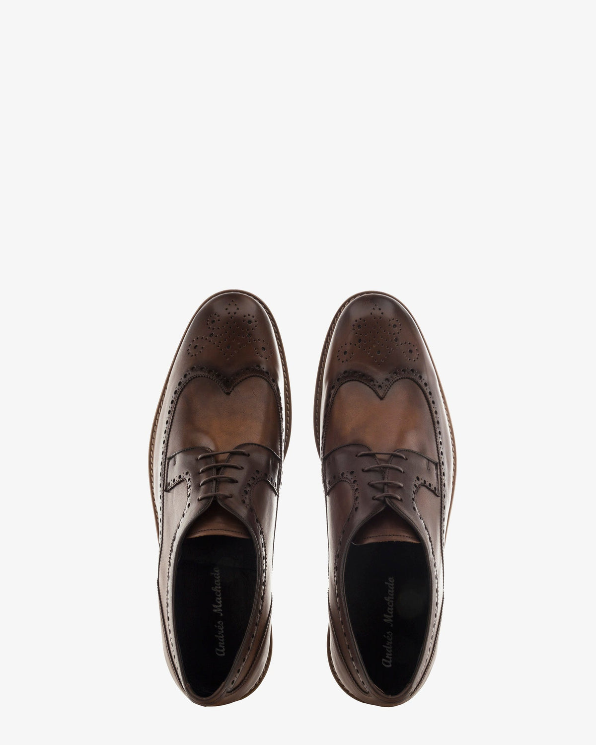 Brown leather Oxford style shoe
