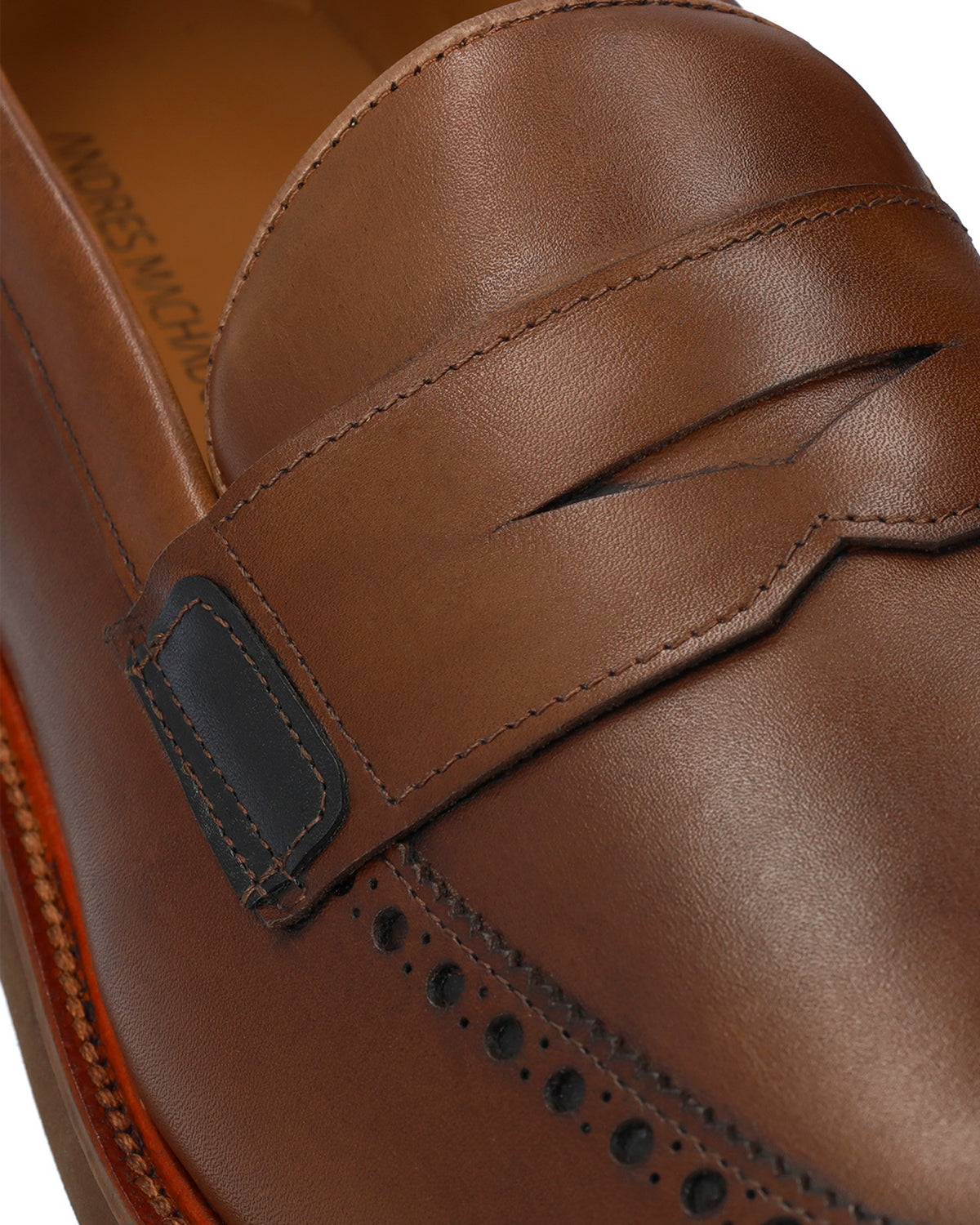 Mocasines en piel caoba