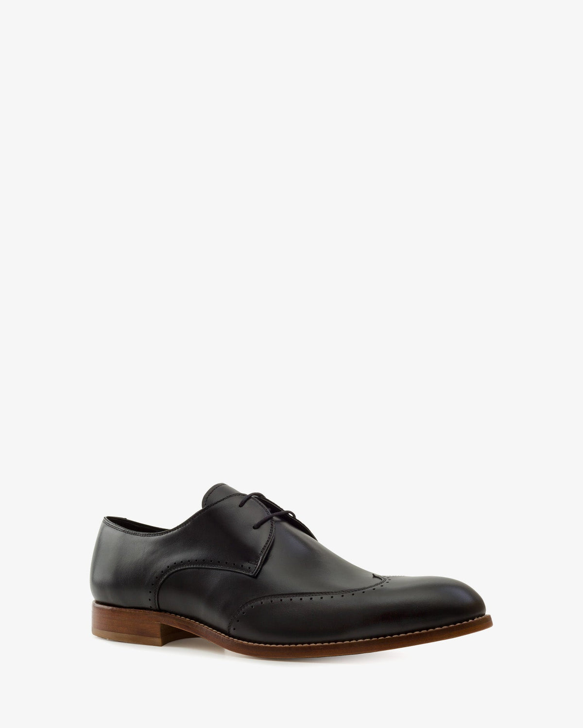 Black leather oxford shoes