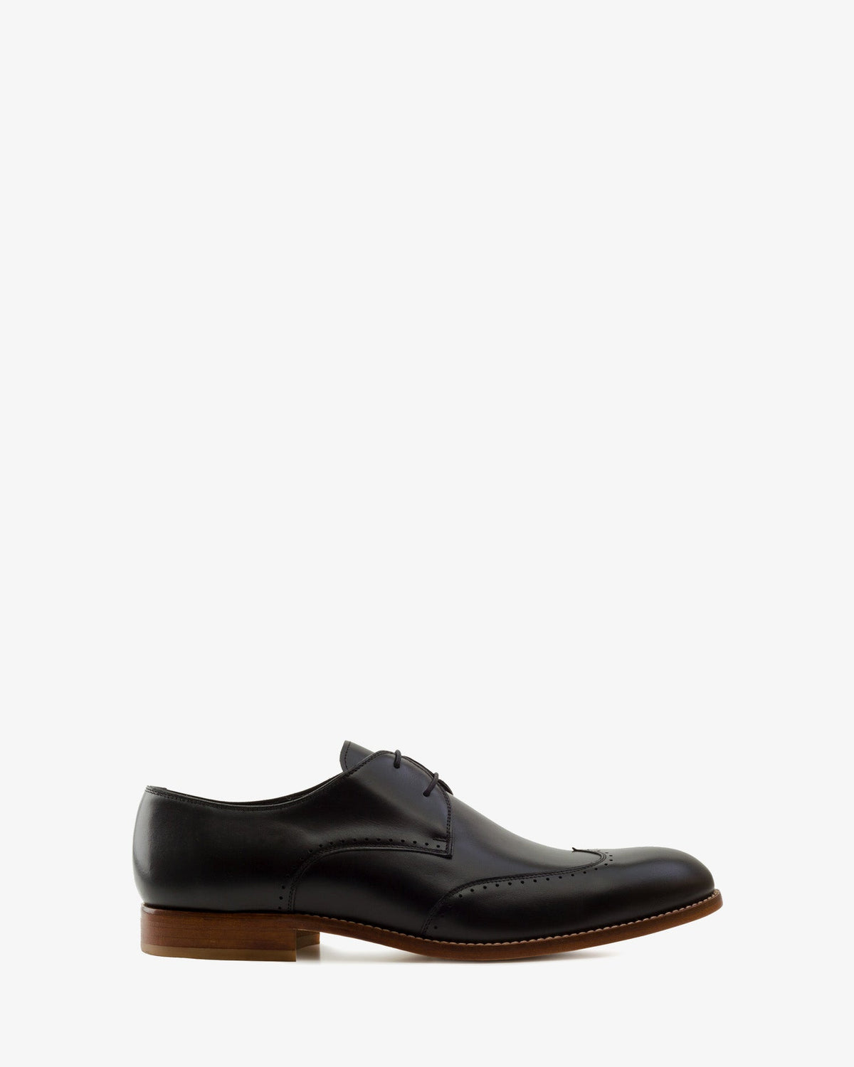 Black leather oxford shoes