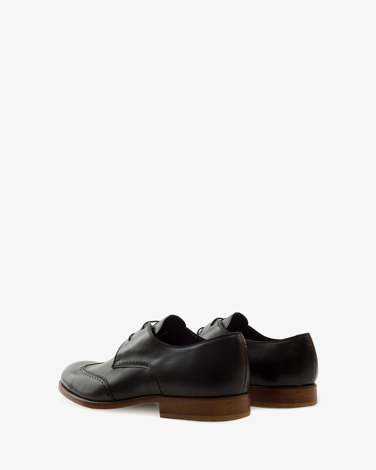 Black leather oxford shoes