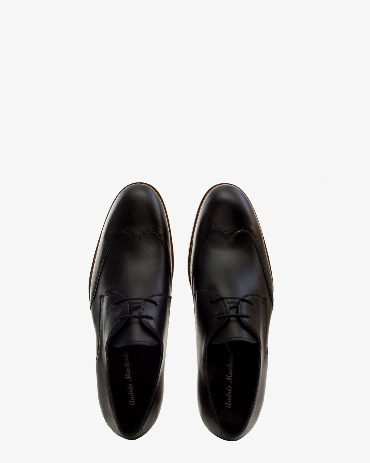 Black leather oxford shoes