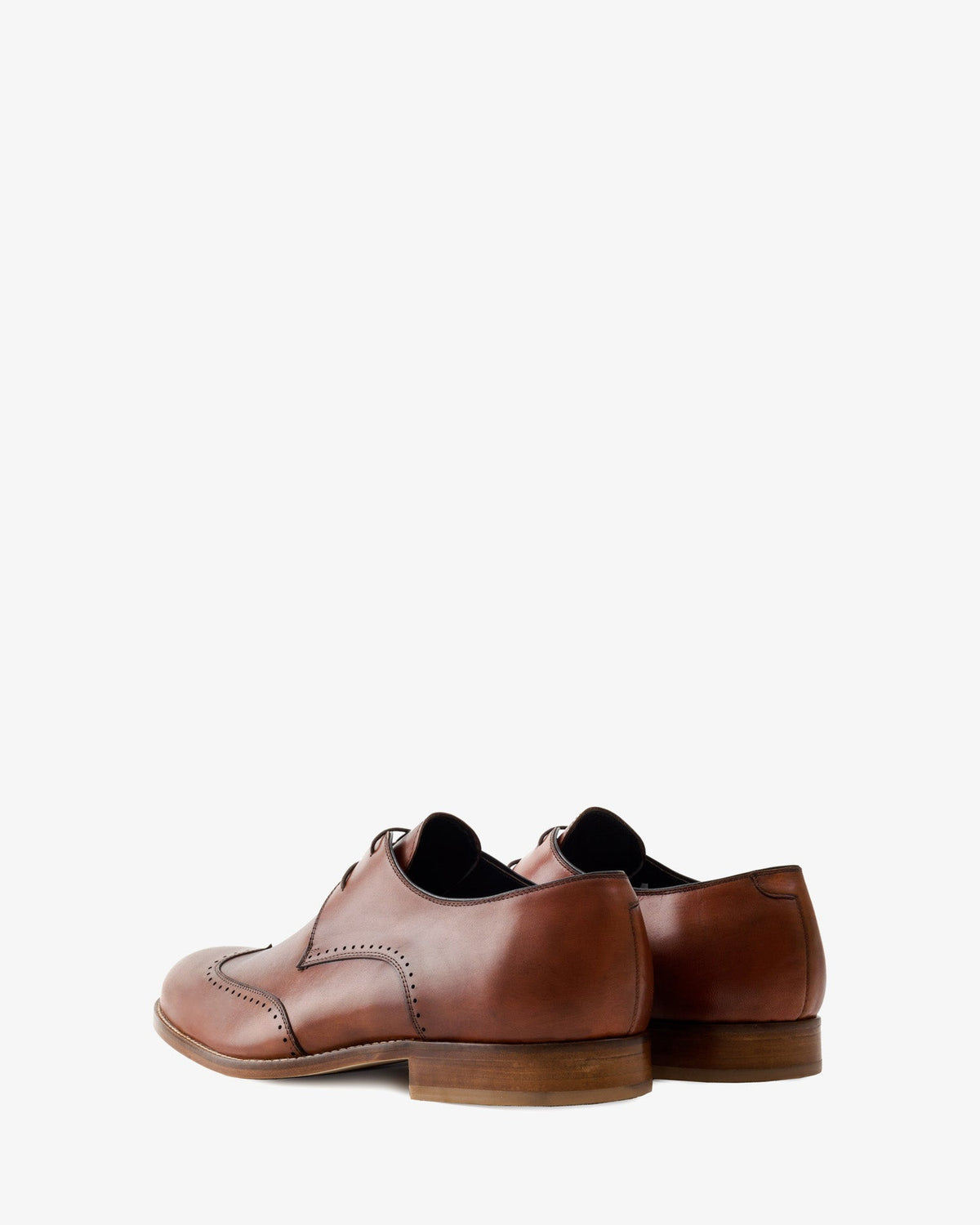 Mahogany leather oxford shoes