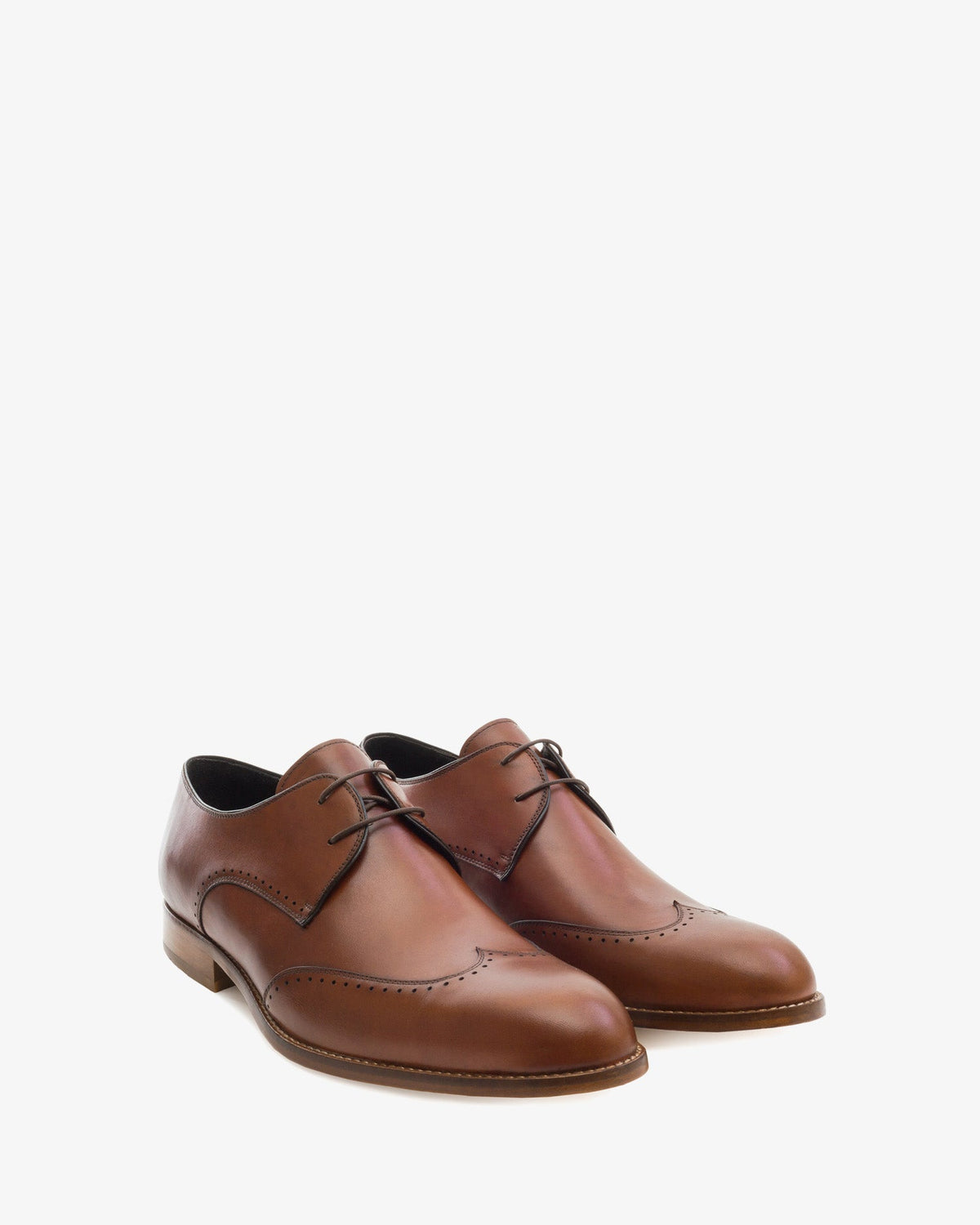 Mahogany leather oxford shoes