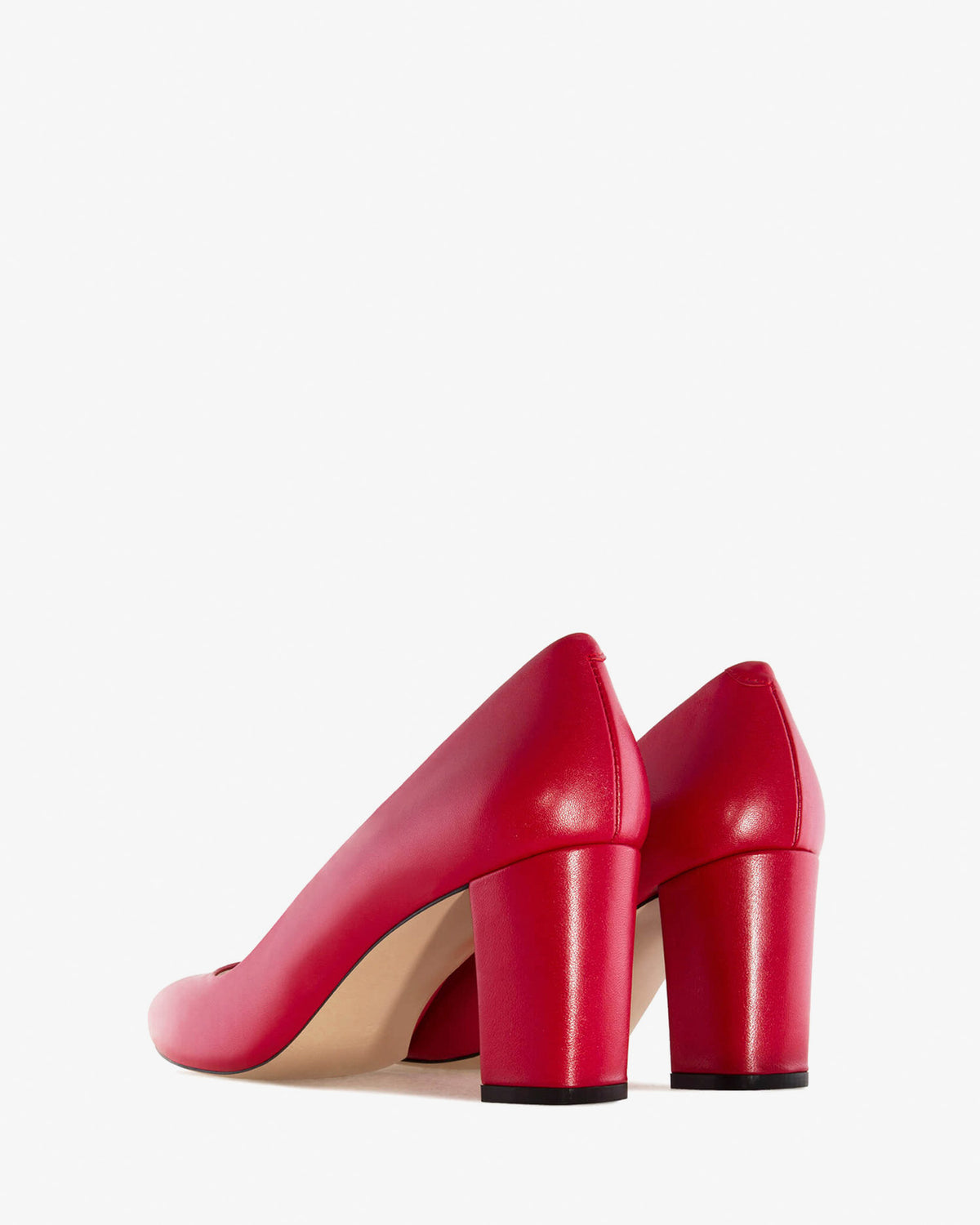 Court Shoes in Red Leather