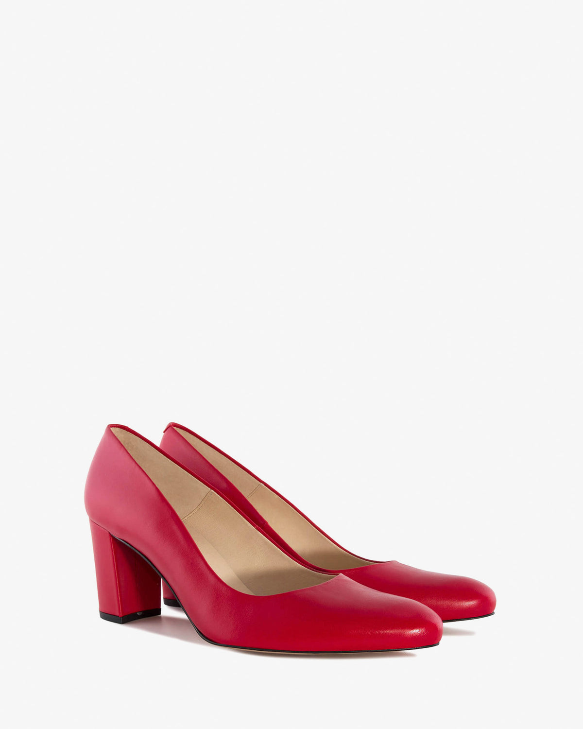 Court Shoes in Red Leather