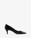 Mid-heel Stilettos in Black Nappa Leather