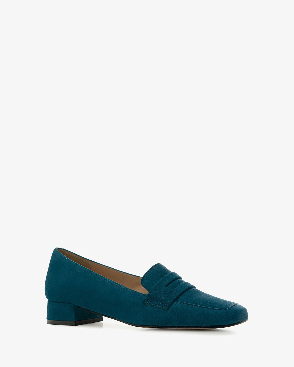 Moccasins in Blue Split Leather