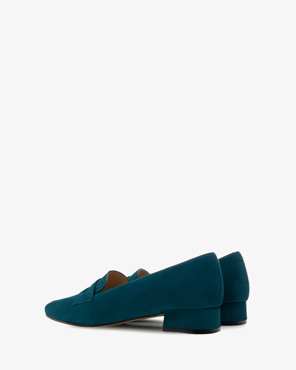 Moccasins in Blue Split Leather