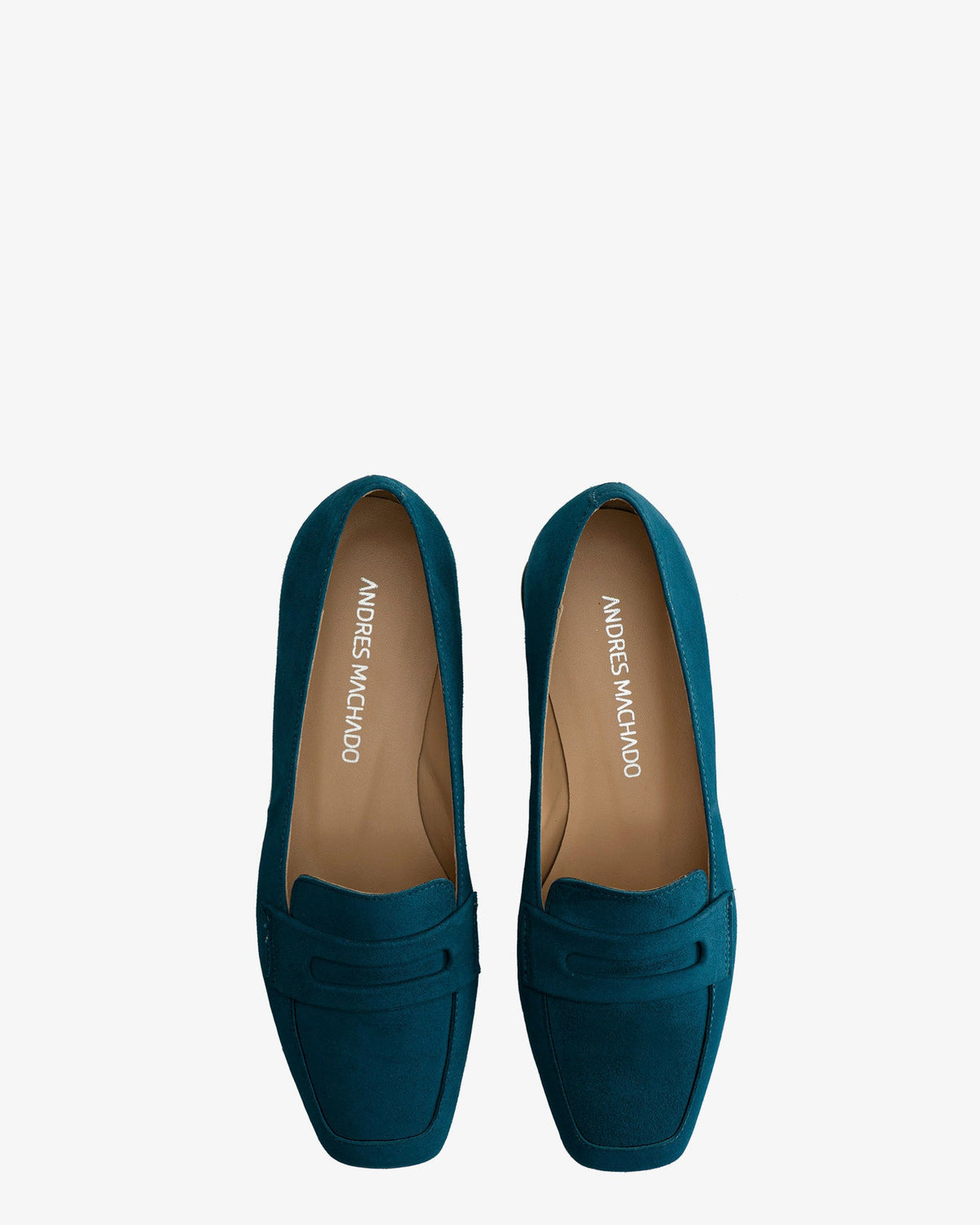 Moccasins in Blue Split Leather