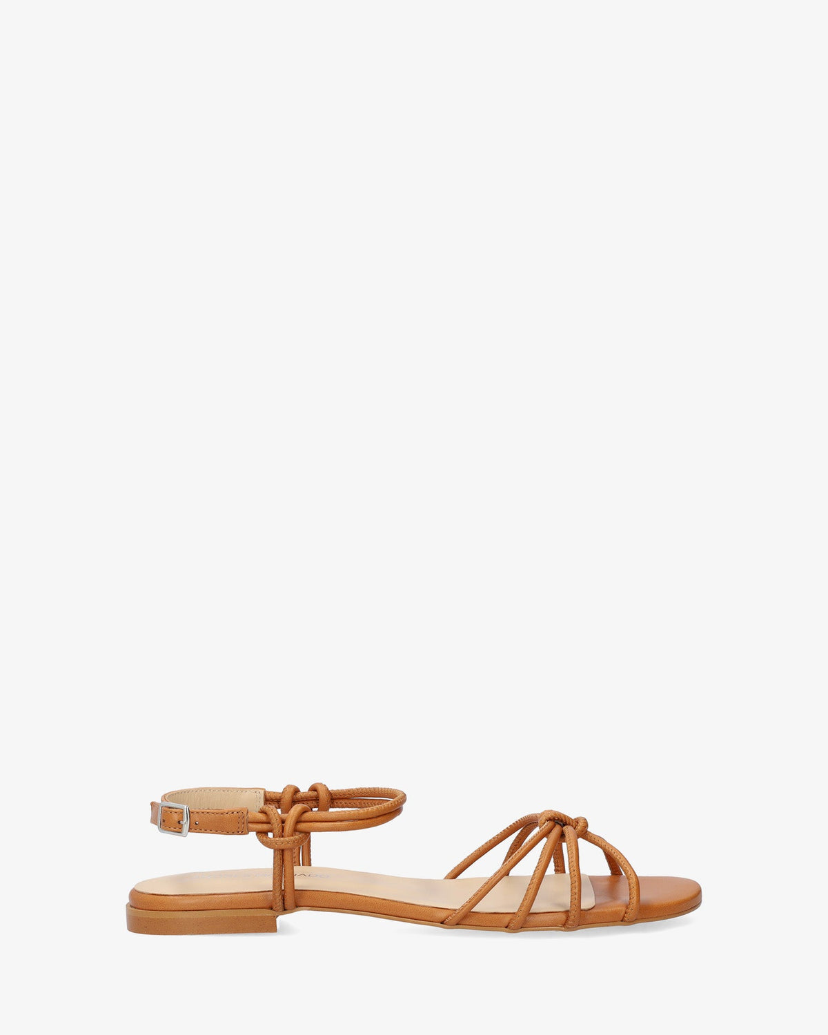 Flat sandals in Brown Leather