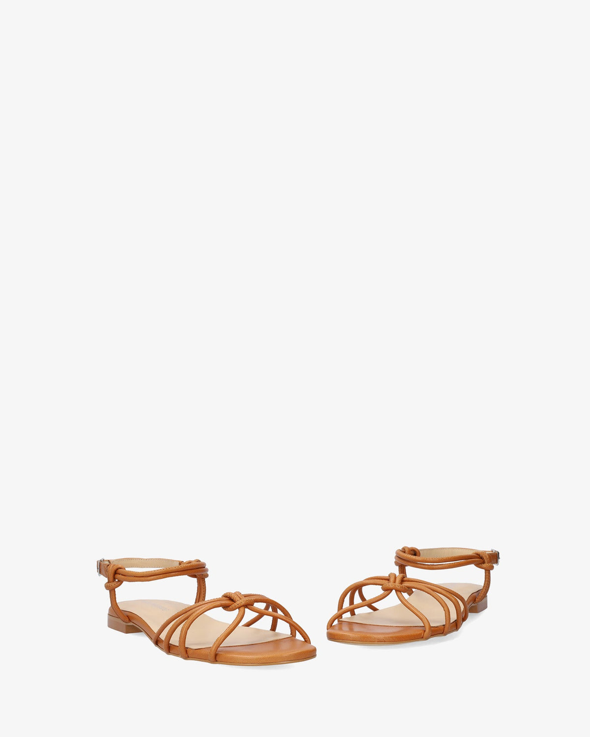 Flat sandals in Brown Leather