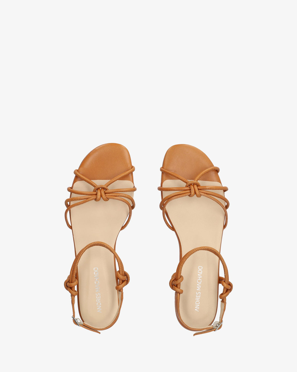 Flat sandals in Brown Leather