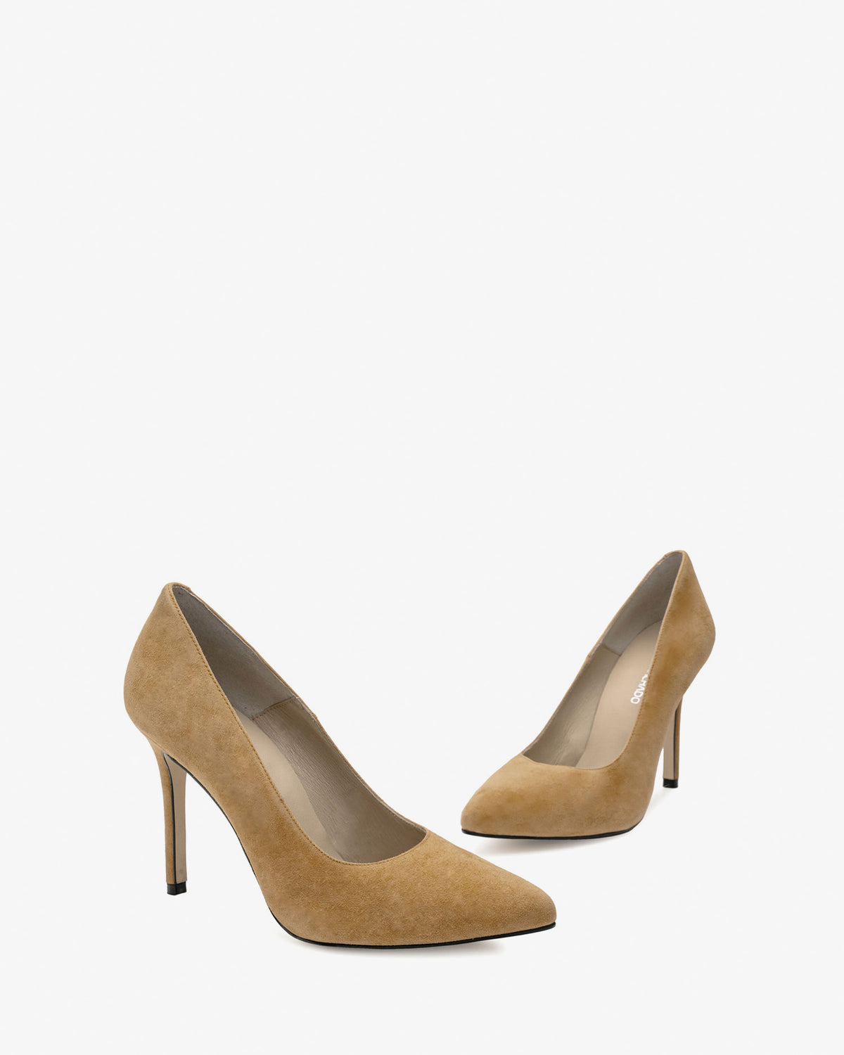 Zapato tacón de ante camel
