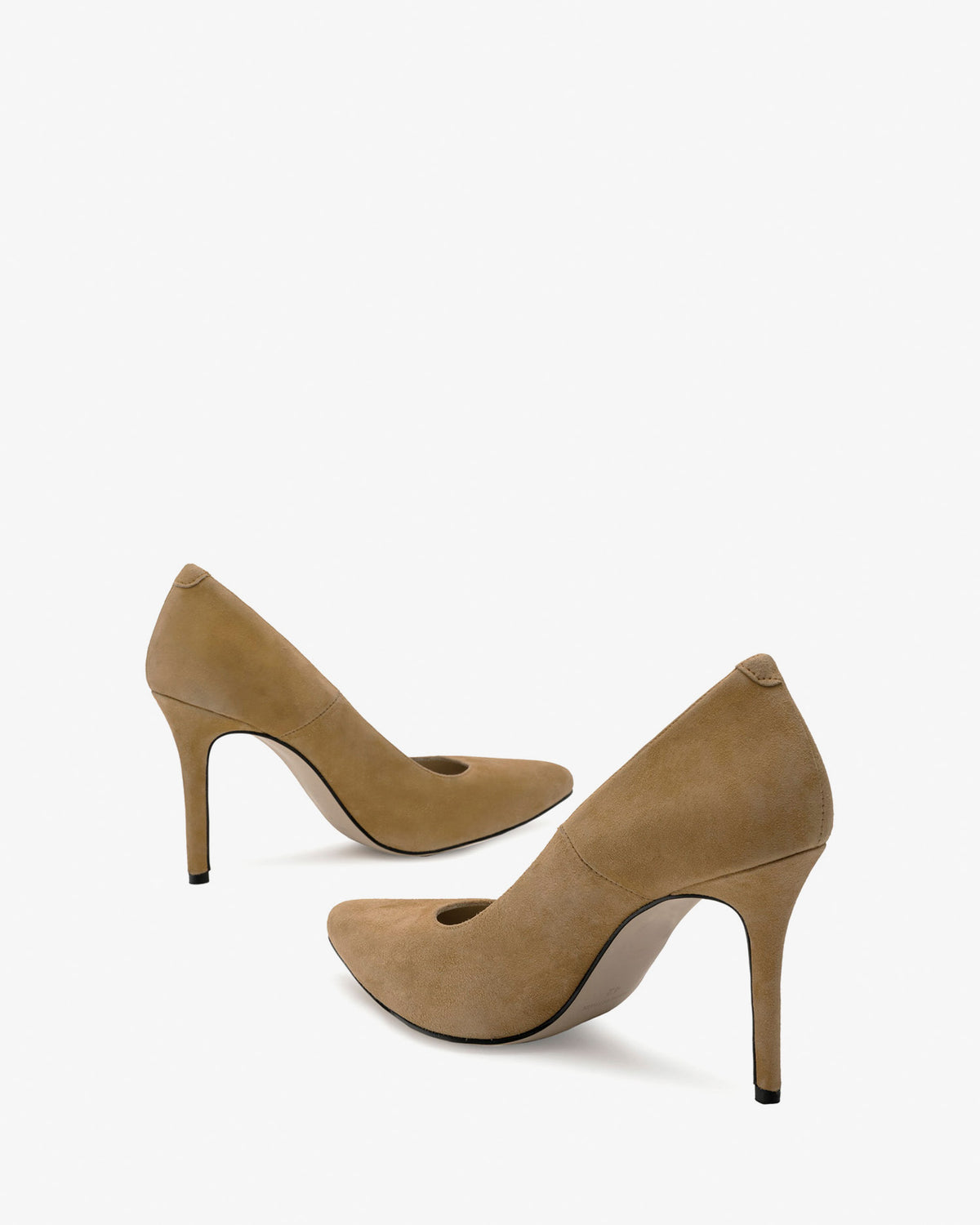 Zapato tacón de ante camel