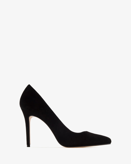 Zapato tacón de ante negro