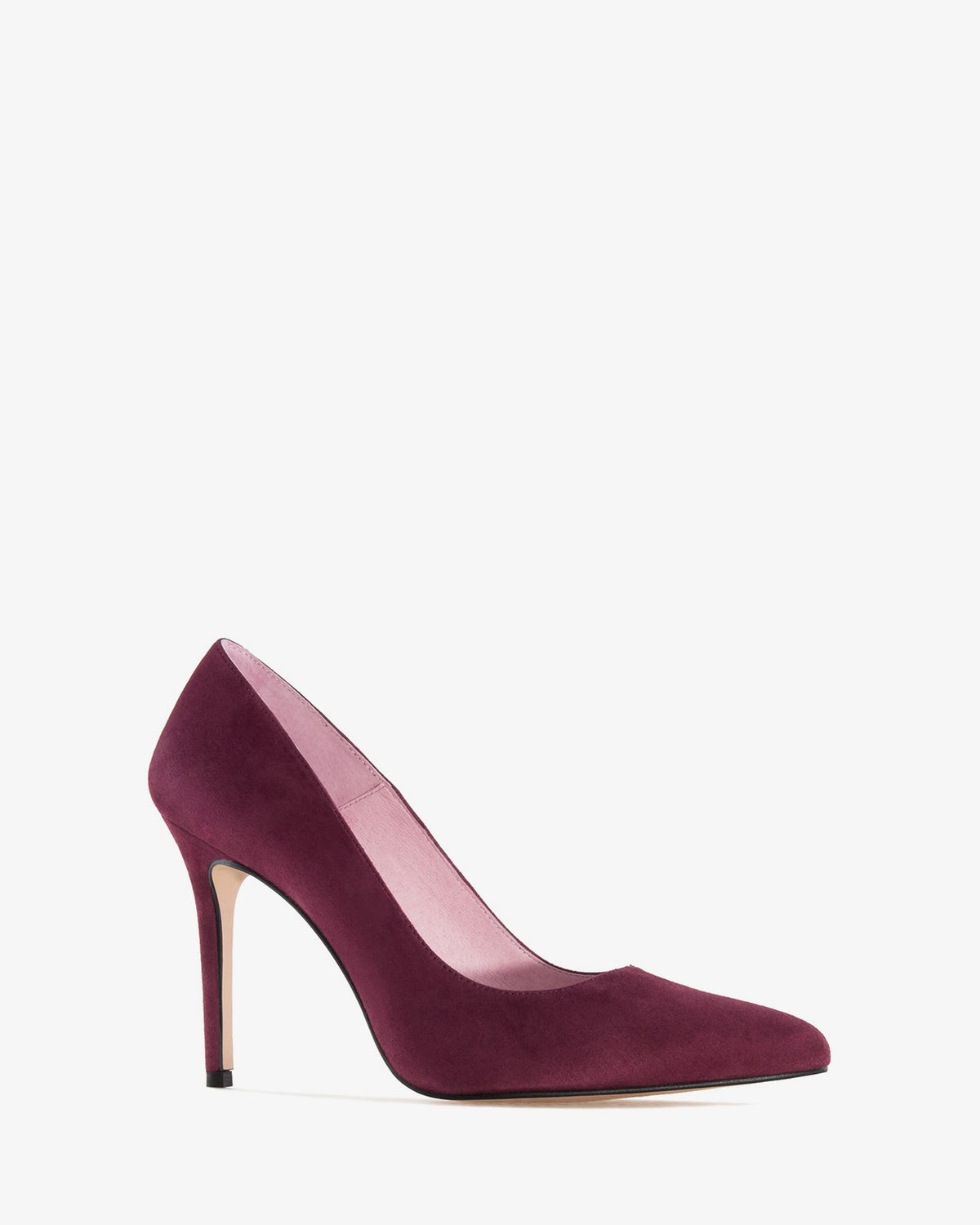 Zapato tacón de ante vino
