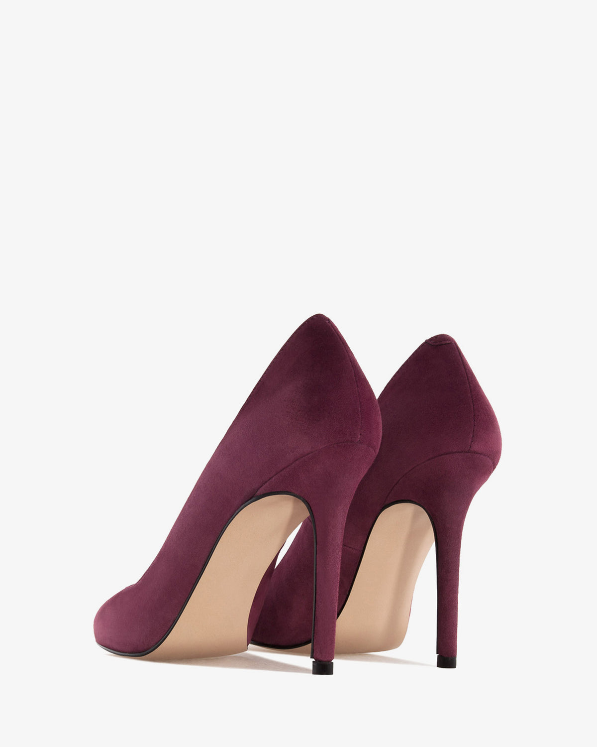 Zapato tacón de ante vino