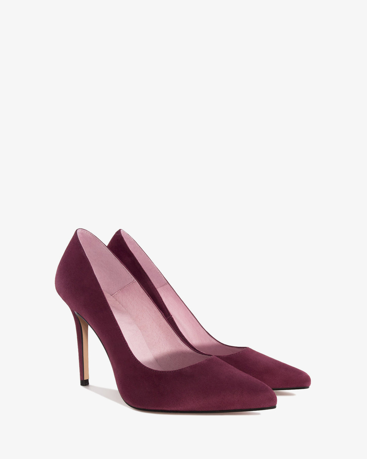 Zapato tacón de ante vino