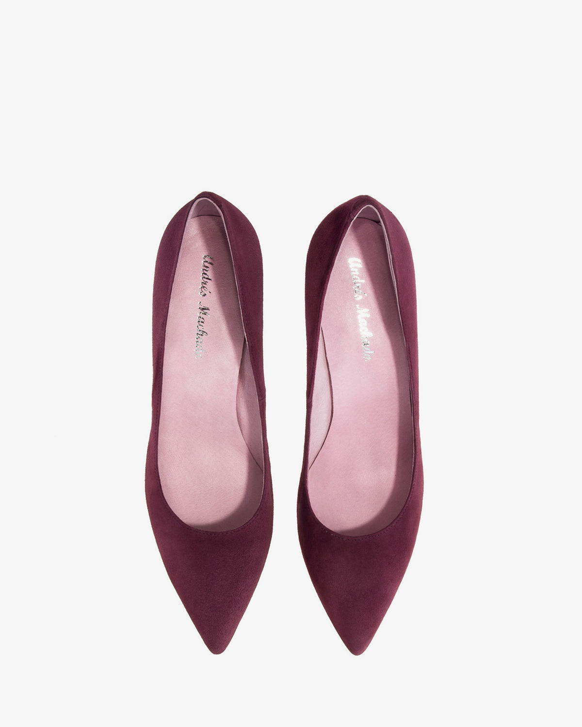 Zapato tacón de ante vino