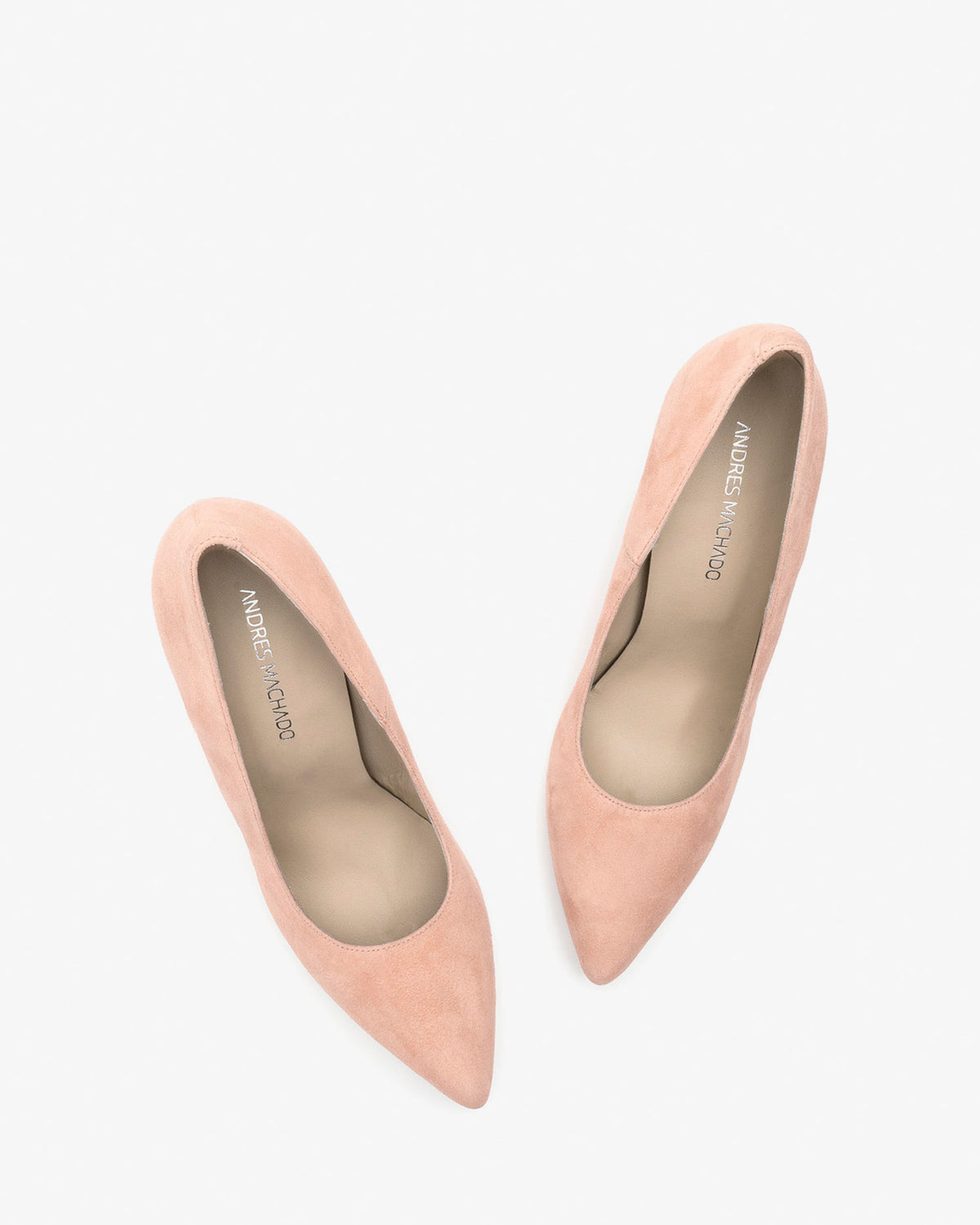 Pink suede heeled shoe