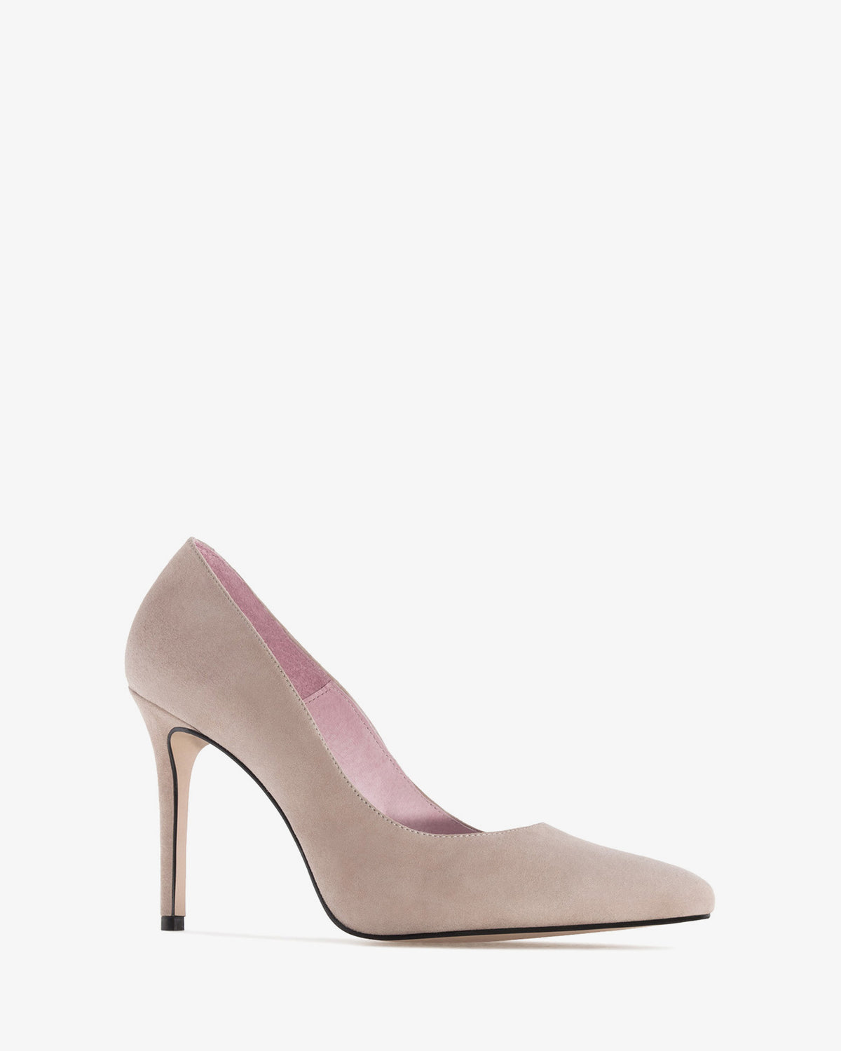 Zapato tacón de ante taupe