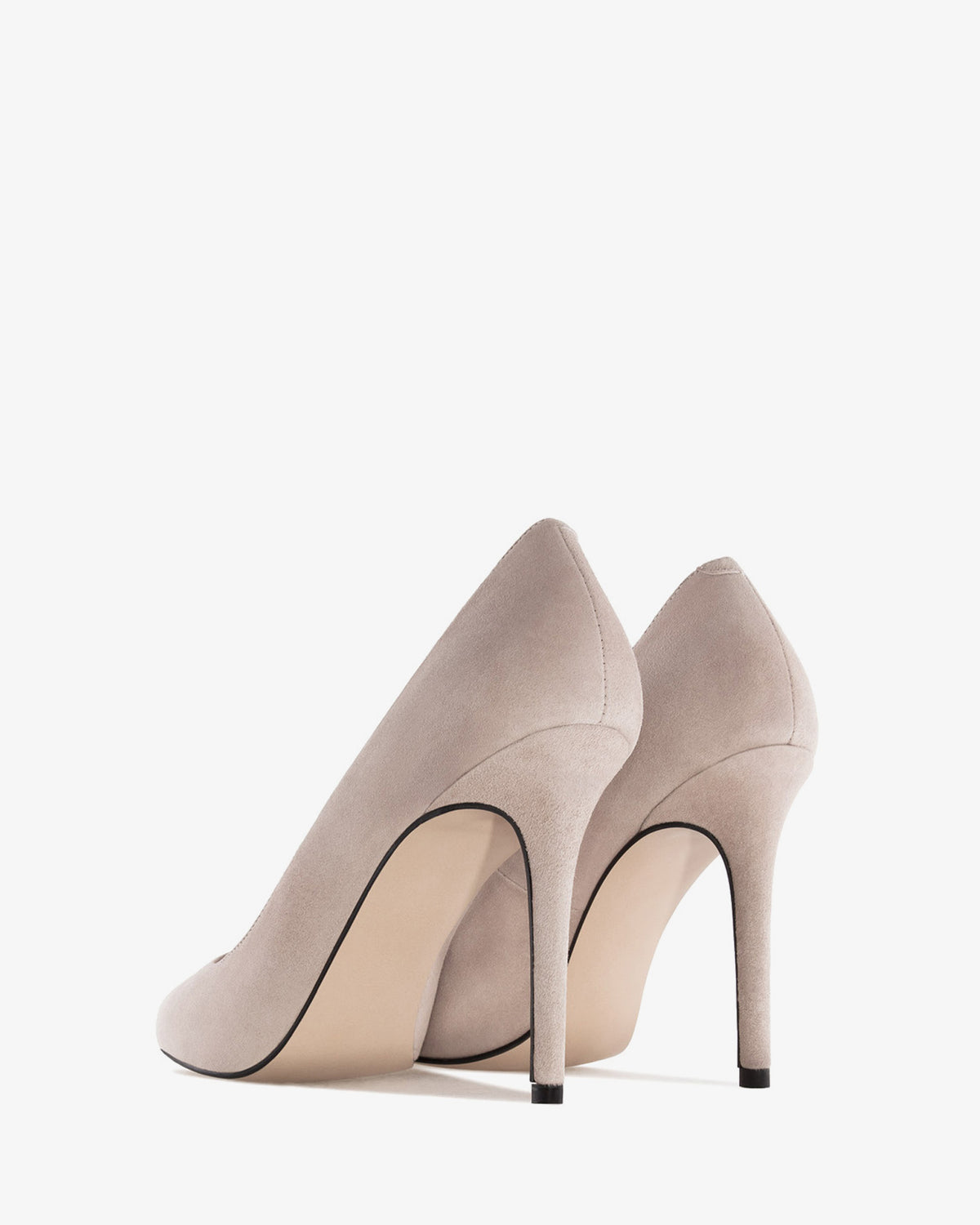 Zapato tacón de ante taupe