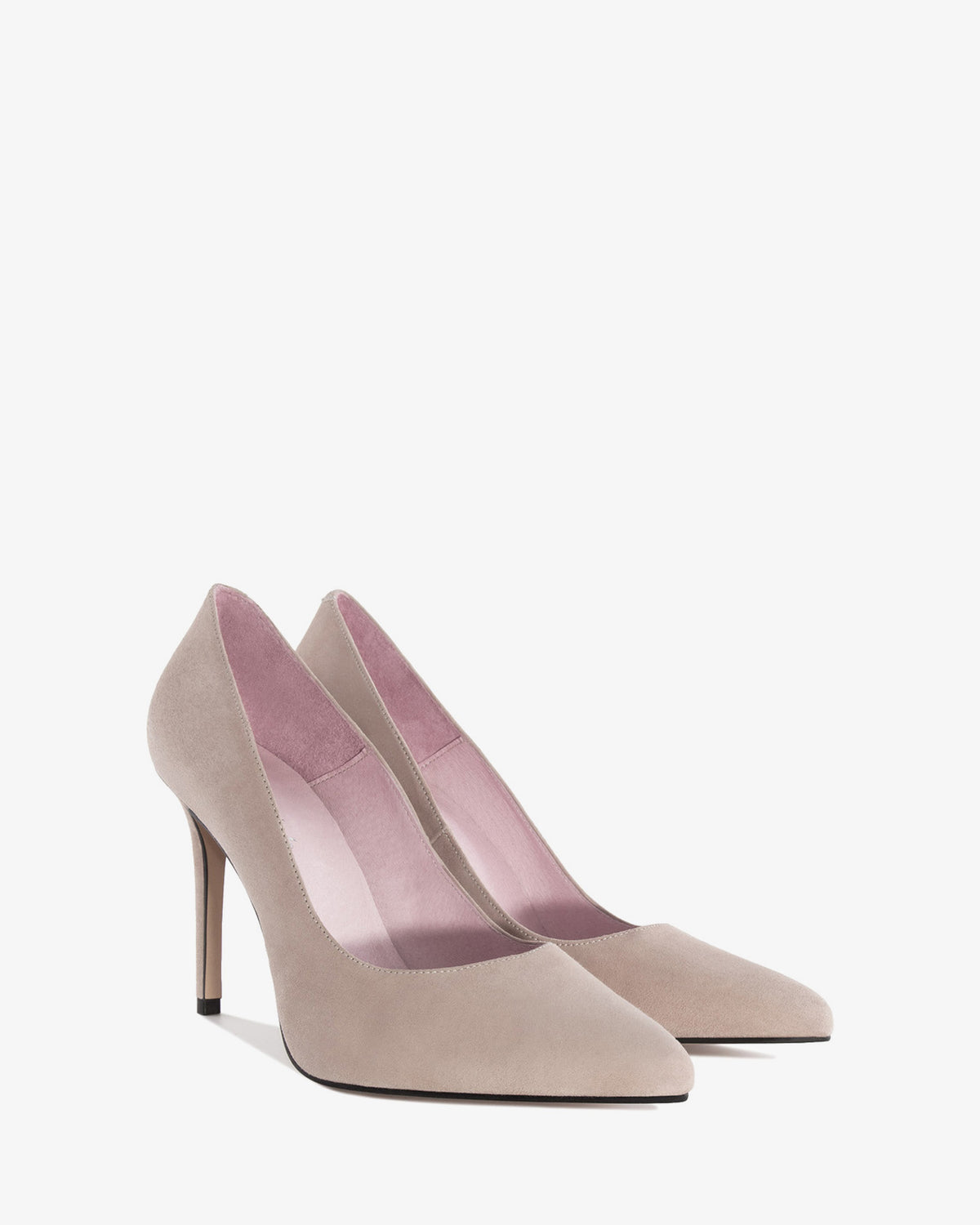 Zapato tacón de ante taupe