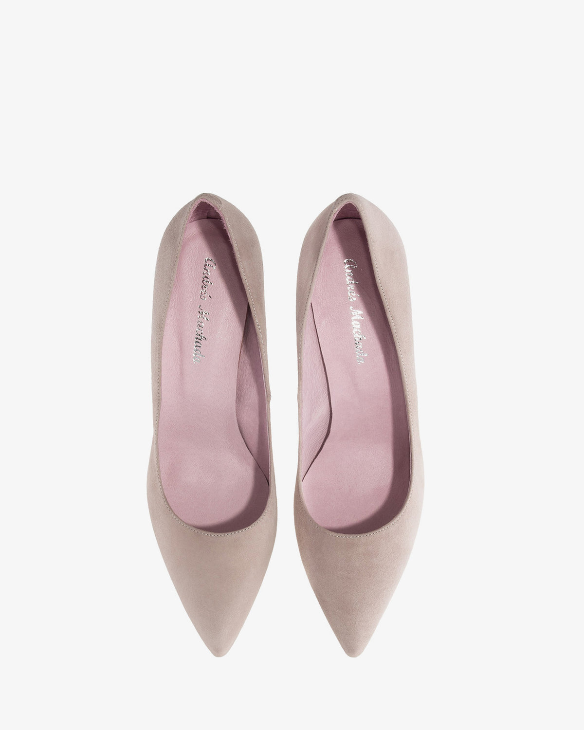 Zapato tacón de ante taupe