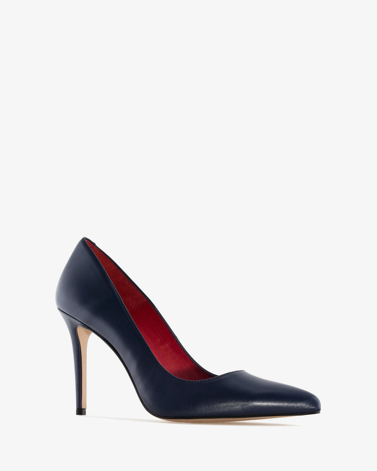 Zapato tacón de piel napa marino