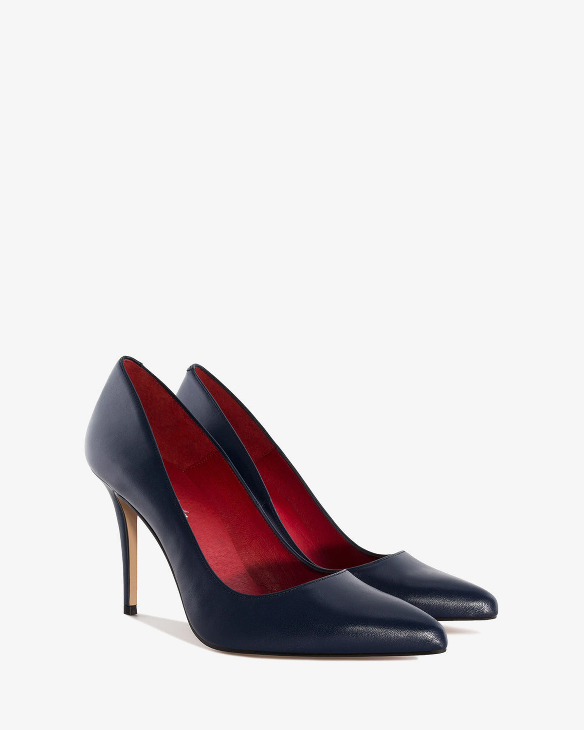 Zapato tacón de piel napa marino
