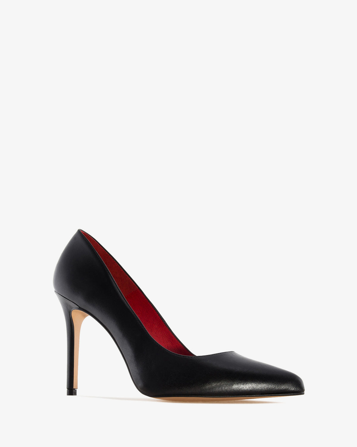 Zapato tacón de piel napa negro