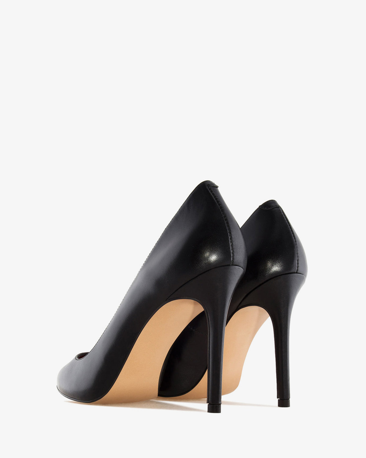 Zapato tacón de piel napa negro