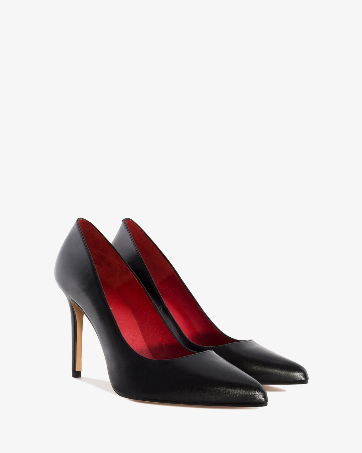 Zapato tacón de piel napa negro